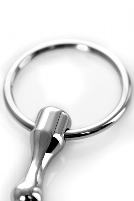 Серебристый фигурный уретральный плаг с кольцом в основании Metal - 18 см. - ToyFa - купить с доставкой в Санкт-Петербурге