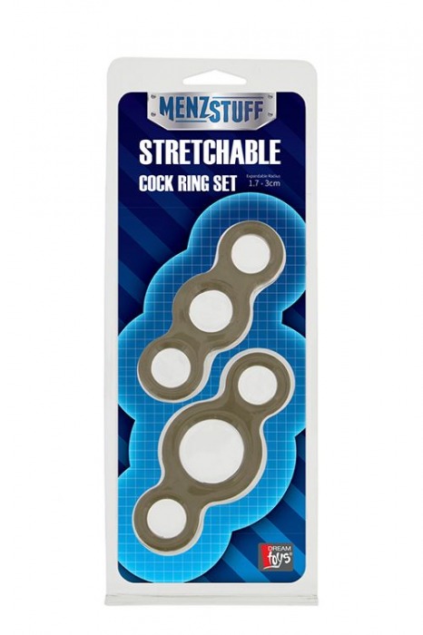 Набор из 2 эрекционных колец MENZSTUFF STRETCHABLE COCK RING SET - Dream Toys - в Санкт-Петербурге купить с доставкой