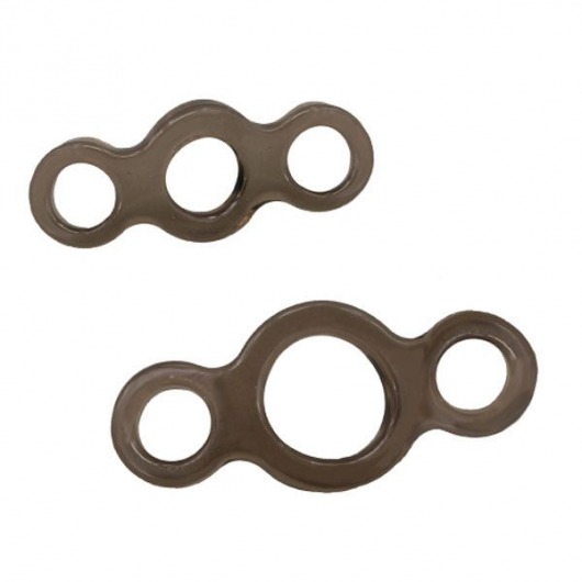 Набор из 2 эрекционных колец MENZSTUFF STRETCHABLE COCK RING SET - Dream Toys - в Санкт-Петербурге купить с доставкой