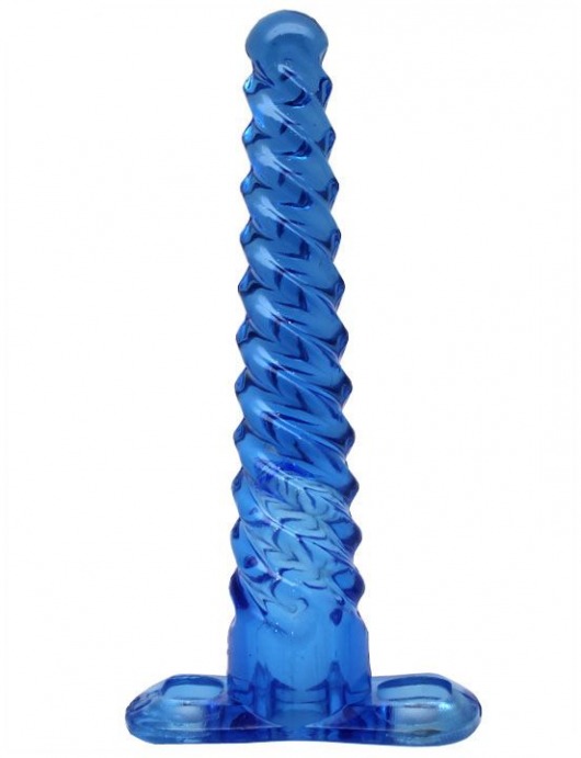 Синий спиралевидный анальный конус - 17 см. - Eroticon