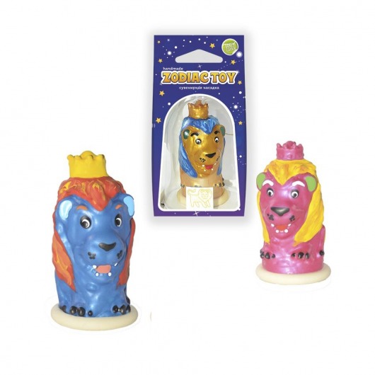 Сувенирная латексная насадка-презерватив  Лев - Sitabella - купить с доставкой в Санкт-Петербурге