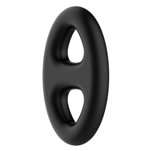 Чёрное эрекционное кольцо с петлёй для мошонки - Baile - в Санкт-Петербурге купить с доставкой
