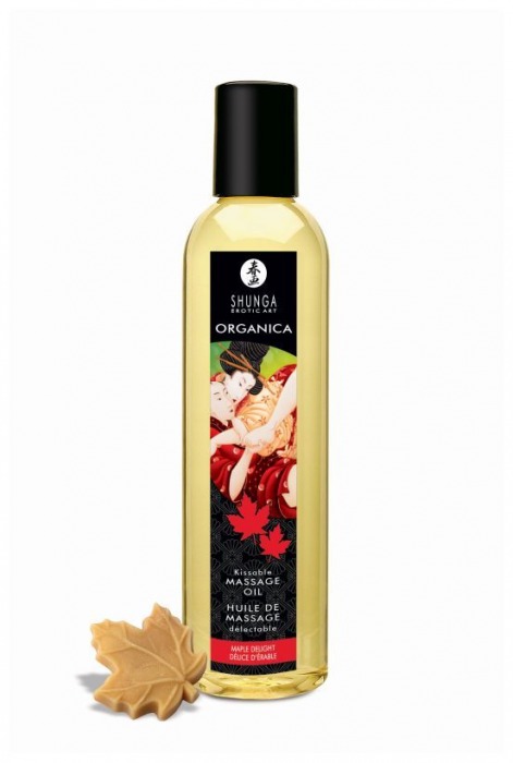 Массажное масло с ароматом кленового сиропа Organica Maple Delight - 250 мл. - Shunga - купить с доставкой в Санкт-Петербурге