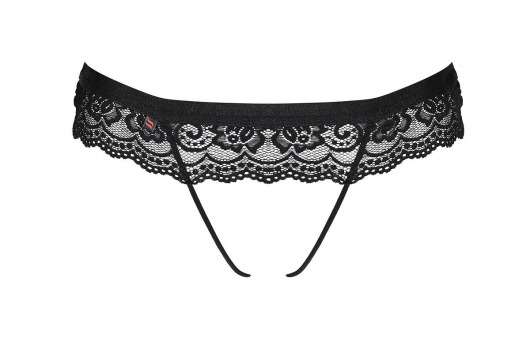 Контактные трусики с широким кружевным поясом - Obsessive купить с доставкой