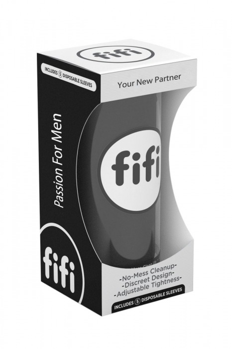 Чёрный нереалистичный мастурбатор FIFI MALE - Fifi - в Санкт-Петербурге купить с доставкой