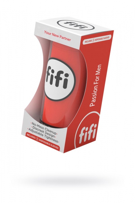 Красный нереалистичный мастурбатор FIFI MALE - Fifi - в Санкт-Петербурге купить с доставкой