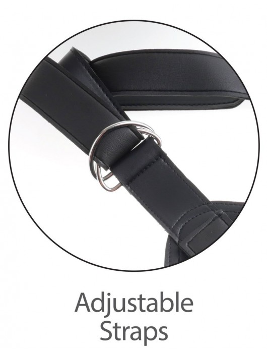 Телесный сдвоенный поясной страпон Strap-On Harness with 7  Two Cocks One Hole - 19,1 см. - Pipedream - купить с доставкой в Санкт-Петербурге