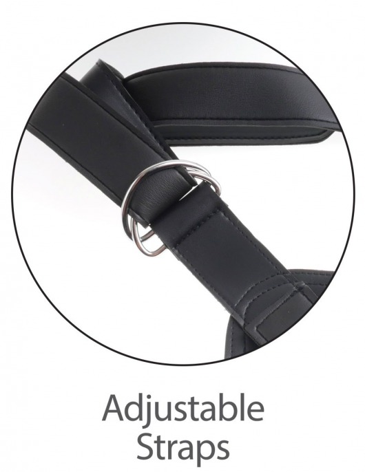 Кофейный сдвоенный поясной страпон Strap-On Harness with 7  Two Cocks One Hole - 19,1 см. - Pipedream - купить с доставкой в Санкт-Петербурге