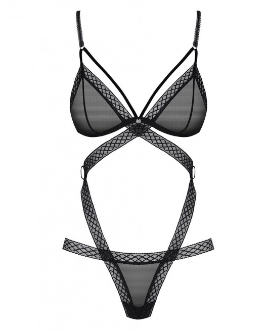 Полупрозрачный тедди с ромбовидным узором на лентах - Obsessive купить с доставкой