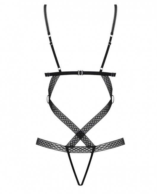 Полупрозрачный тедди с ромбовидным узором на лентах - Obsessive купить с доставкой