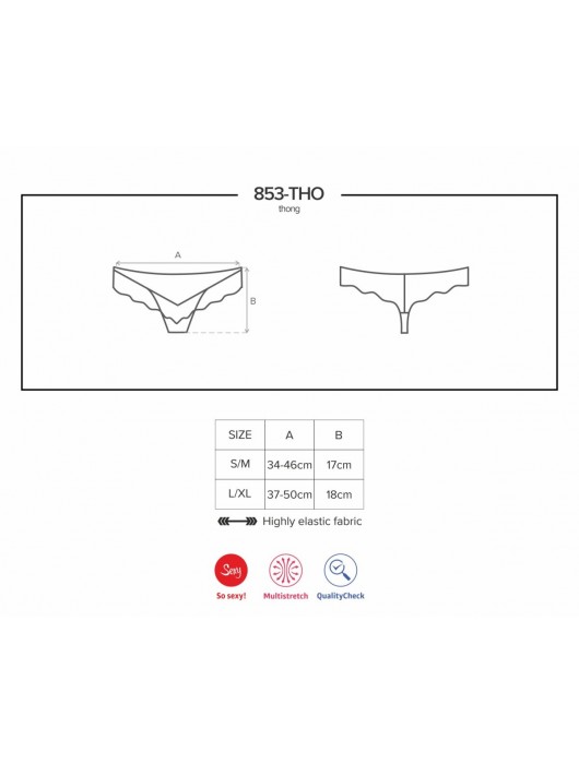 Соблазнительные трусики-стринги из нежного кружева - Obsessive купить с доставкой