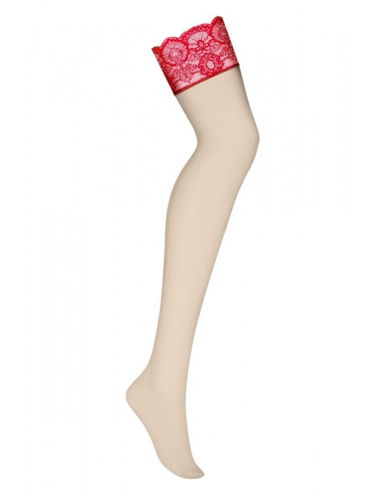Роскошные чулки с кружевной резинкой без силикона - Obsessive купить с доставкой