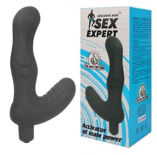 Чёрный вибростимулятор простаты Activator of Male Power - Bior toys - в Санкт-Петербурге купить с доставкой