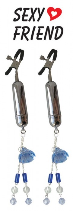 Зажимы на соски с вибрацией Sexy Friend - Bior toys - купить с доставкой в Санкт-Петербурге
