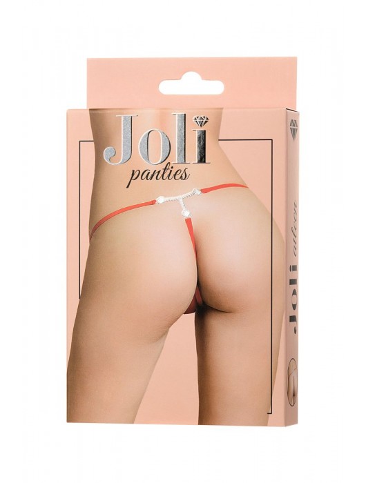 Трусики-стринги со стразами и бусинами Aileen - Erolanta купить с доставкой