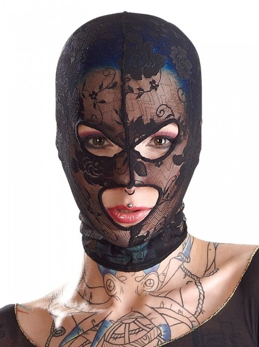 Кружевная маска-балаклава с отверстиями для глаз и рта - Orion - купить с доставкой в Санкт-Петербурге