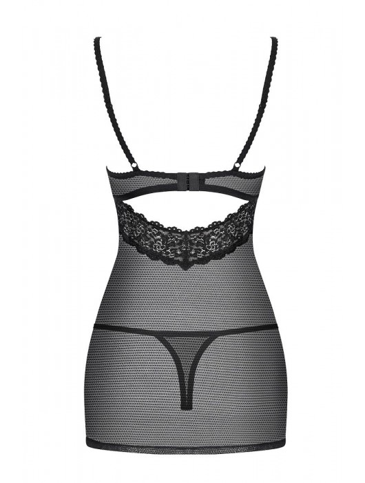 Полупрозрачная кружевная сорочка с регулируемыми бретелями - Obsessive купить с доставкой