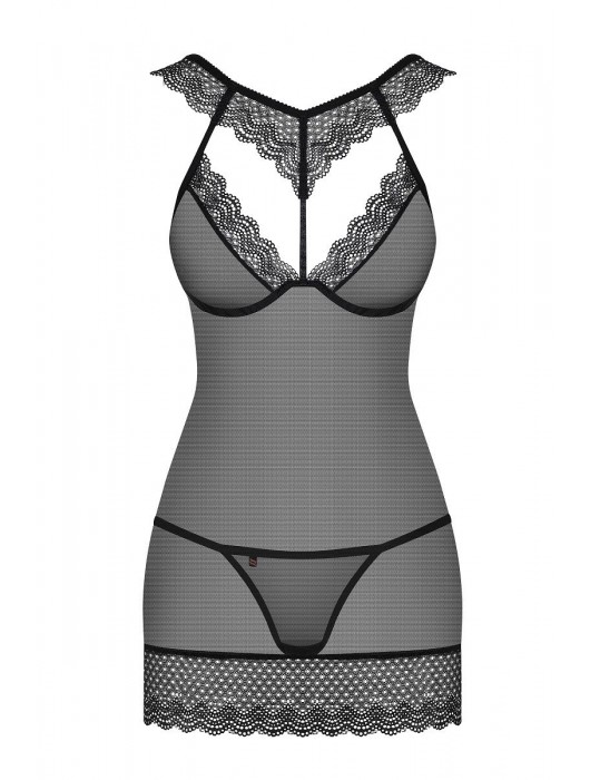 Сексапильная сорочка с кружевным воротником - Obsessive купить с доставкой