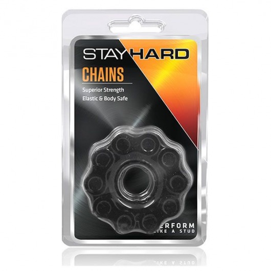 Черное эрекционное кольцо Chains - Blush Novelties - в Санкт-Петербурге купить с доставкой