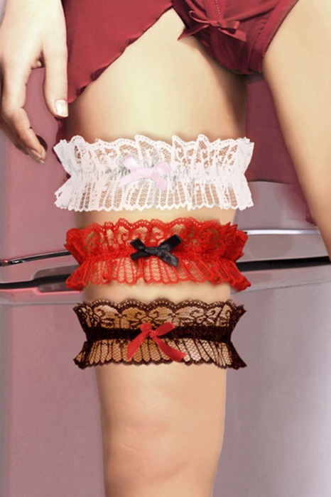 Кружевная подвязка на ногу с бантиком - Dolce Piccante Lingerie купить с доставкой