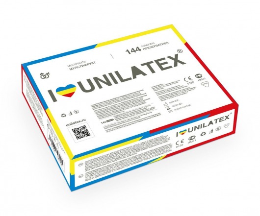 Разноцветные ароматизированные презервативы Unilatex Multifruits - 144 шт. - Unilatex - купить с доставкой в Санкт-Петербурге
