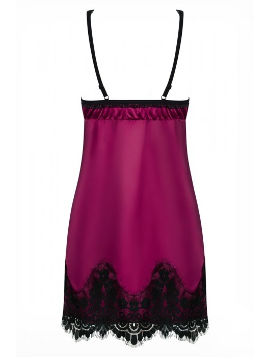 Чувственная атласная сорочка на лямочках - Obsessive купить с доставкой