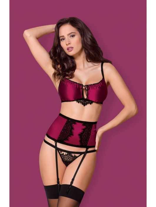 Притягательный комплект белья с кружевом - Obsessive купить с доставкой