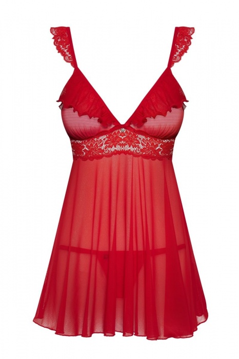 Чувственный бэби-долл со шнуровкой на спине - Obsessive купить с доставкой