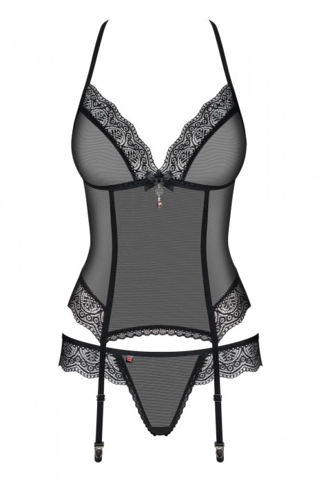 Волнующий полупрозрачный корсаж - Obsessive купить с доставкой