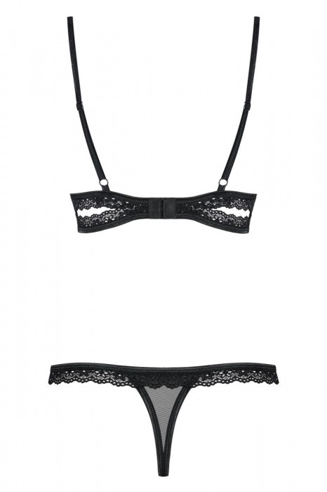 Кружевной комплект белья с атласными вставками - Obsessive купить с доставкой