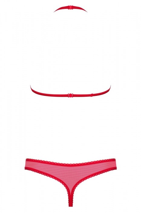 Полупрозрачный кружевной комплект белья - Obsessive купить с доставкой