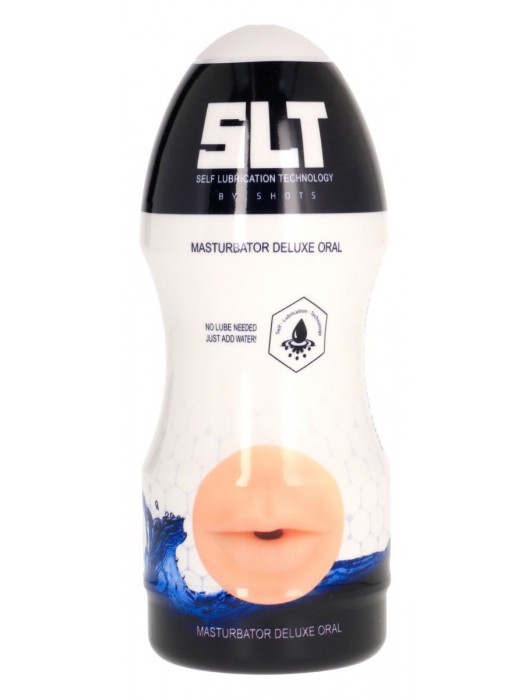 Телесный мастурбатор-ротик с эффектом смазки Deluxe Oral - Shots Media BV - в Санкт-Петербурге купить с доставкой