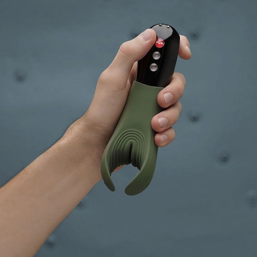 Фаллостимулятор Manta цвета хаки с вибрацией - Fun Factory - в Санкт-Петербурге купить с доставкой