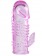 Розовая  гелевая насадка с клиторальным отростком - 13,5 см. - Toyfa Basic - в Санкт-Петербурге купить с доставкой