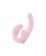 Нежно-розовый анатомический страпон с вибрацией - Главсексмаг - купить с доставкой в Санкт-Петербурге