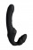 Черный безремневой страпон с вибрацией - ToyFa - купить с доставкой в Санкт-Петербурге