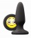 Черная силиконовая пробка среднего размера Emoji OMG - 10,2 см. - NS Novelties - купить с доставкой в Санкт-Петербурге