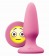 Розовая силиконовая пробка среднего размера Emoji OMG - 10,2 см. - NS Novelties - купить с доставкой в Санкт-Петербурге