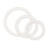 Набор из 3 белых эрекционных колец White Rubber Ring Set - California Exotic Novelties - в Санкт-Петербурге купить с доставкой