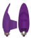 Фиолетовый вибростимулятор с петелькой под палец - 8 см. - Bior toys