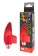 Красный вибростимулятор с петелькой под палец - 8 см. - Bior toys