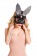 Черная кожаная маска с ушками Bonny - ToyFa - купить с доставкой в Санкт-Петербурге