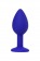 Синяя силиконовая анальная пробка Brilliant с прозрачным кристалллом - 7 см. - ToyFa - купить с доставкой в Санкт-Петербурге