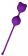 Фиолетовые вагинальные шарики A-Toys с ушками - A-toys