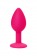 Розовая коническая анальная пробка с прозрачным кристаллом - 7,2 см. - POPO Pleasure - купить с доставкой в Санкт-Петербурге