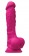 Розовый реалистичный фаллоимитатор с мошонкой Colours Pleasures 7 Dildo - 17,8 см. - NS Novelties