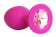 Ярко-розовая анальная пробка с нежно-розовым кристаллом - 9,5 см. - Bior toys - купить с доставкой в Санкт-Петербурге