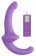 Фиолетовый безремневой вибрострапон с пультом управления Vibrating Silicone Strapless Strapon - Shots Media BV - купить с доставкой в Санкт-Петербурге
