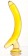 Жёлтый стимулятор-банан из стекла - 16,5 см. - Sexus