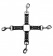 Черный крестообразный фиксатор 4-way Leather Hogtie Cross Hogtie - Shots Media BV - купить с доставкой в Санкт-Петербурге